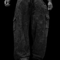 Essential Washed Uncuffed Cargos [OBSIDIAN VINTAGE WASH]