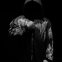 Abyssal Wraith Oversized Zip-up Hoodie [SMOKE]