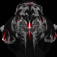 Death Blight Oversized Zip-Up Hoodie [HEAVENLY RED]