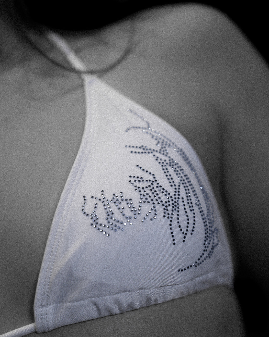 Women's Rhinestone Swimsuit Top [FROST]
