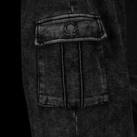 Essential Washed Uncuffed Cargos [OBSIDIAN VINTAGE WASH]
