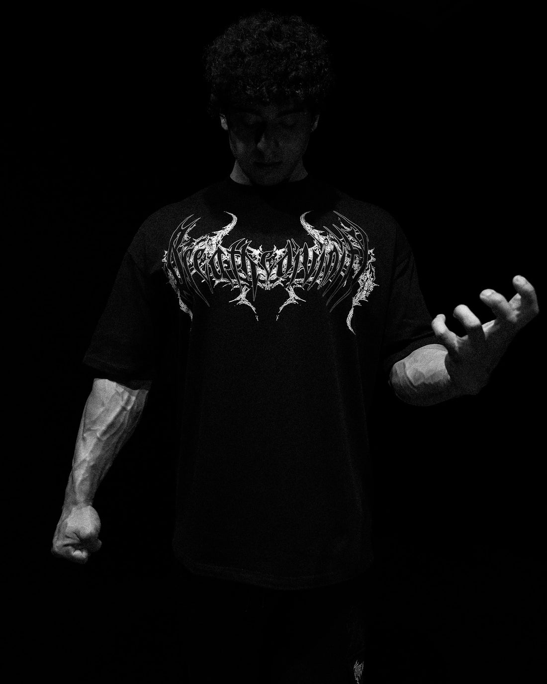 Abyssal Bloom Oversized T-shirt [VOID BLACK]
