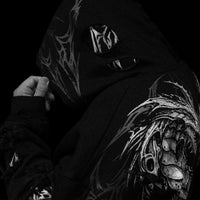 Tarnished Leviathan Oversized Zip-up Hoodie [DARKNESS]