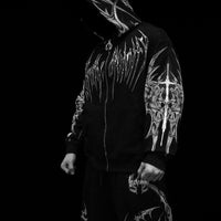 Death Blight Oversized Zip-Up Hoodie [VOID BLACK]