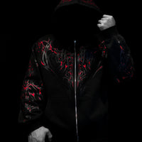 Shadow Monarch Oversized Zip-up Hoodie [INFERNO]