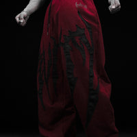 Destroyed Banana Shape sweatpants [CRIMSON]