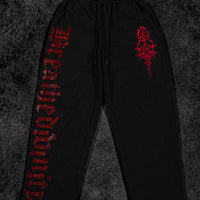 Womens Luxe Rhinestone Banana Uncuffed Sweatpants [NIGHTMARE]