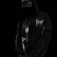 Metallic Tactical Oversized Cargo Zip-up Jacket [DARKNESS]