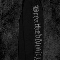 Womens Luxe Rhinestone Banana Uncuffed Sweatpants [VOID BLACK]