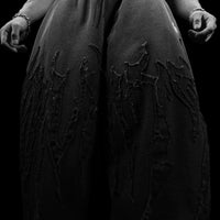 Destroyed Banana Shape sweatpants [SMOKE WASHED]