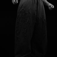 Destroyed Banana Shape sweatpants [SMOKE WASHED]