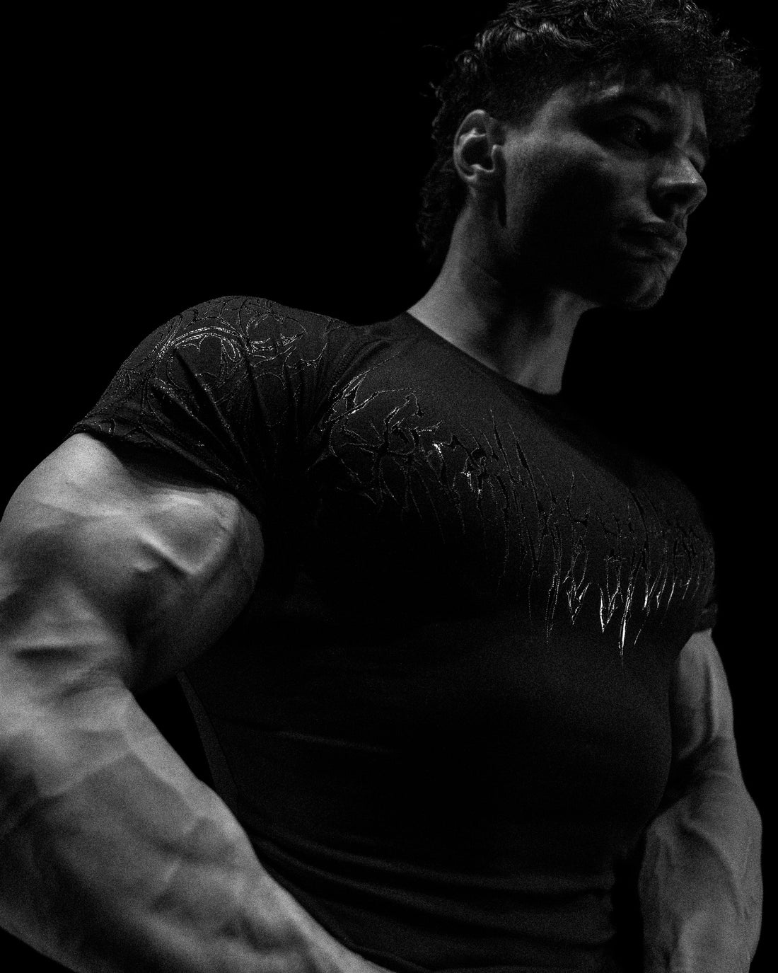 Void Tech™ Venom Texture shortsleeve Compression [DARKNESS]