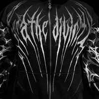 Immortality Oversized Zip-Up Hoodie [VOID BLACK]