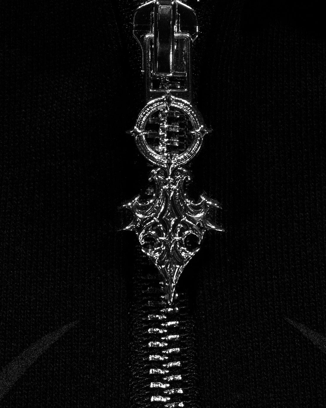 Immortality Oversized Zip-Up Hoodie [VOID BLACK]