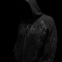 Deathkeeper Oversized Zip-up Hoodie [MIDNIGHT]