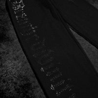 Womens Luxe Rhinestone Banana Uncuffed Sweatpants [DARKNESS]
