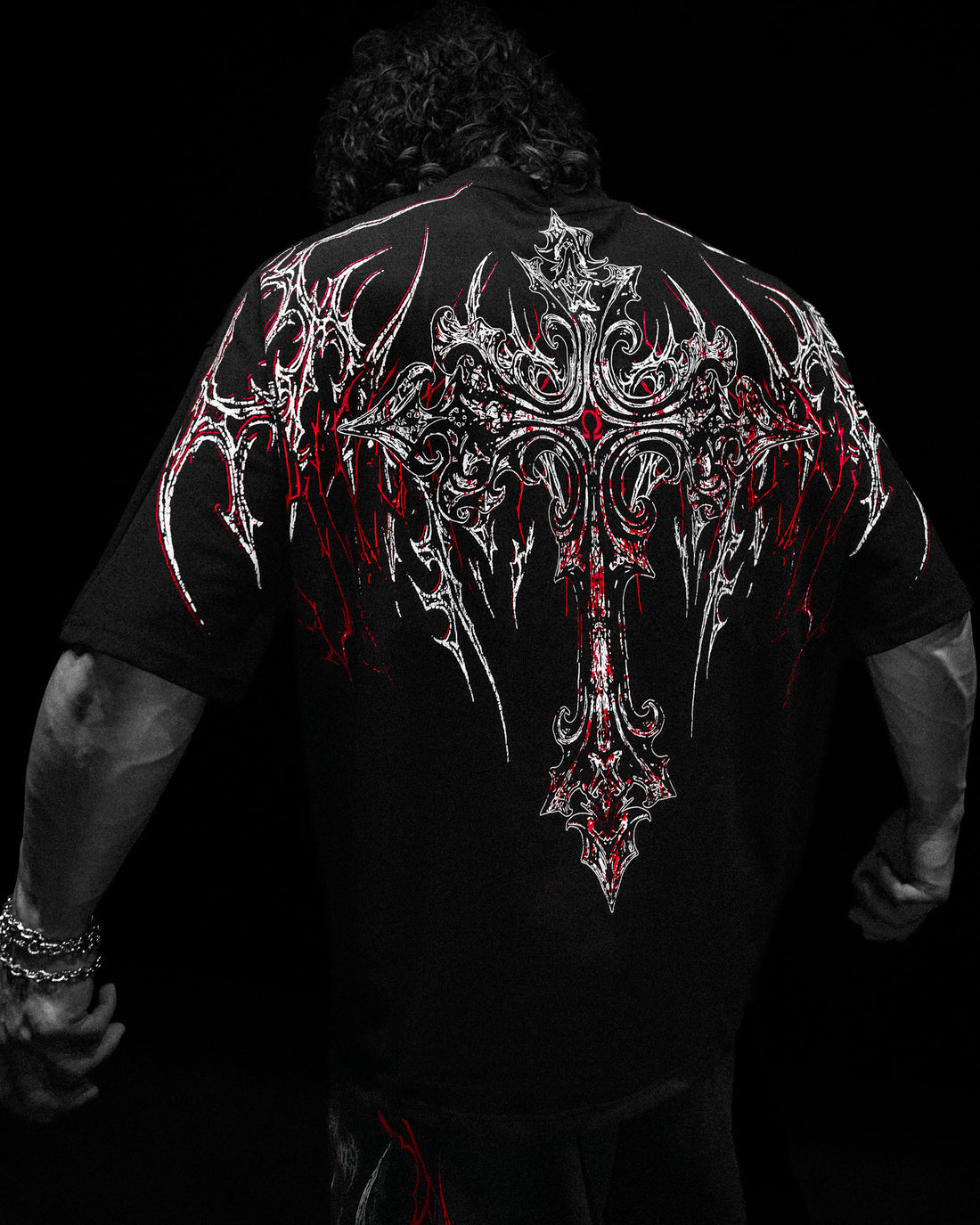 Dark Cathedral Oversized T-shirt [HEAVENLY RED]