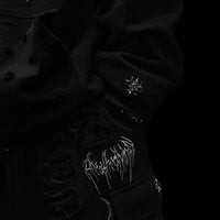 Mens Tarnished Zip-up Hoodie [VOID BLACK]