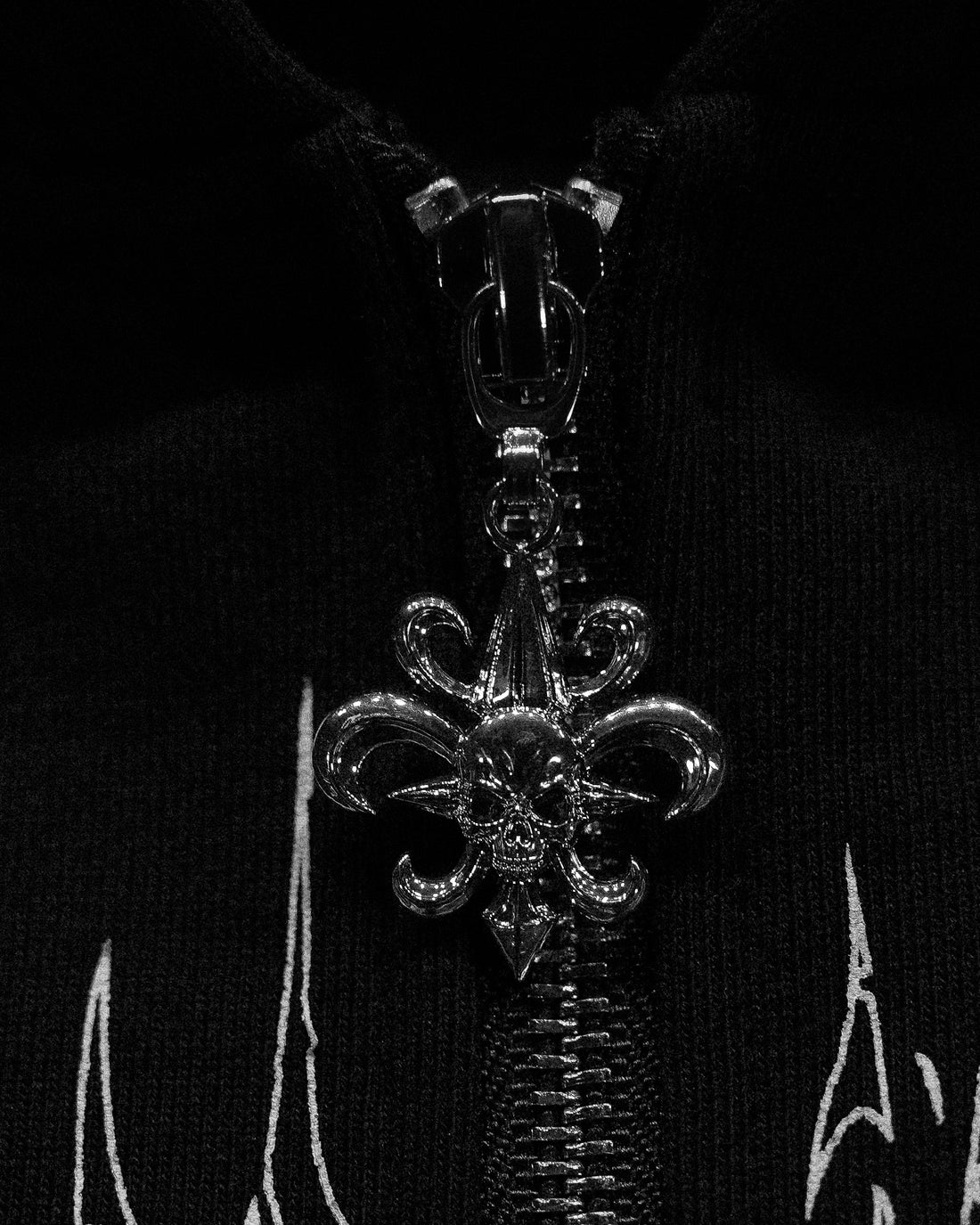 Mens Tarnished Zip-up Hoodie [VOID BLACK]