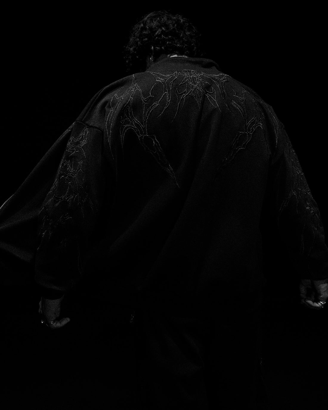 Netherwalker Oversized Zip-up jacket [DARKNESS]