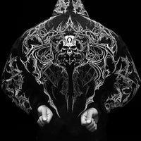 Deathwing Oversized Zip-up Hoodie [VOID BLACK]