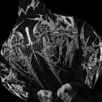 Death Blight Oversized Zip-Up Hoodie [VOID BLACK]