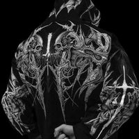 Death Blight Oversized Zip-Up Hoodie [VOID BLACK]