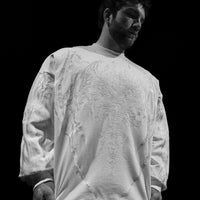 Vengeance Embroidery Oversized Crewneck [PORCELAIN]