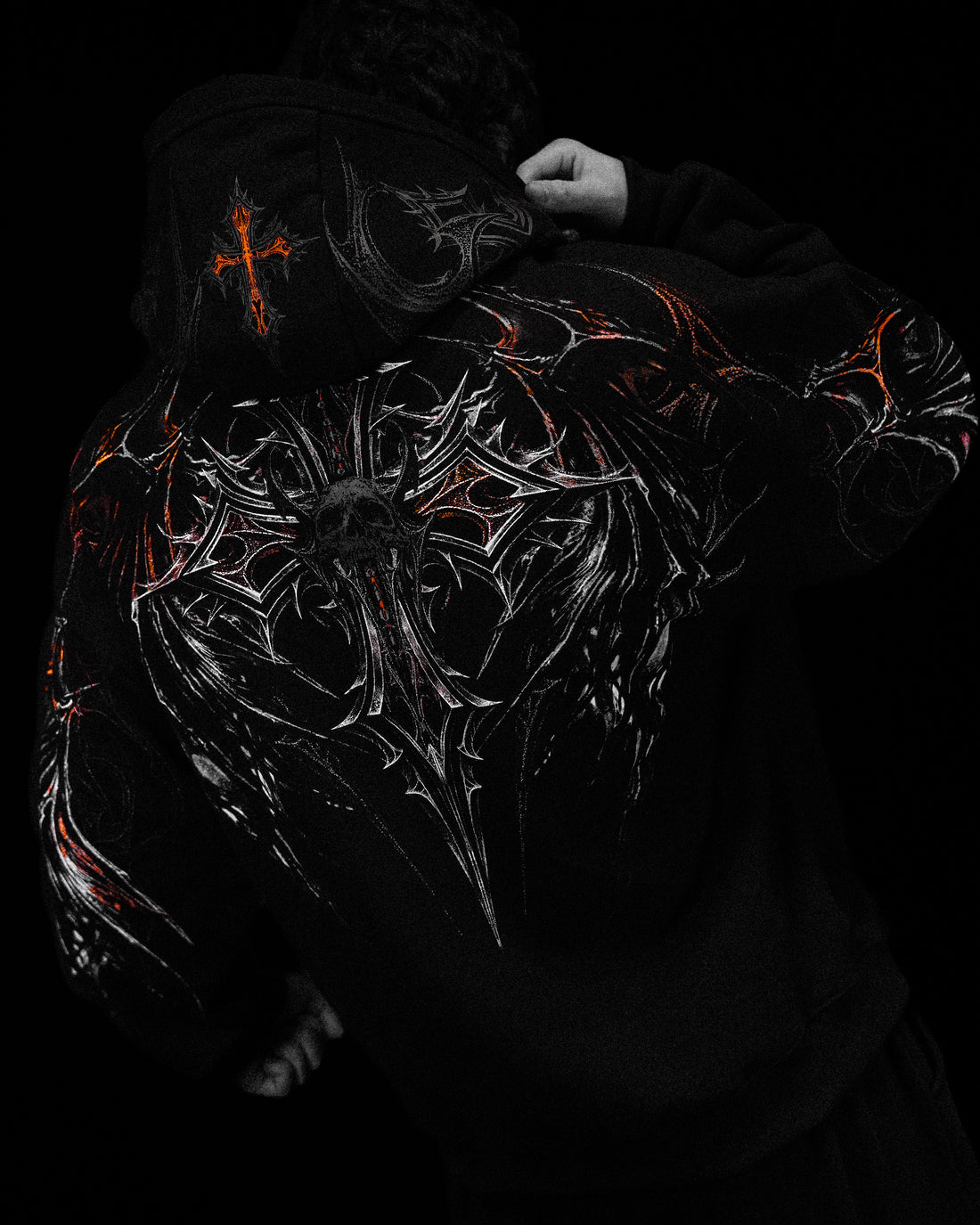 Nightfall Oversized Pullover Hoodie [ORANGE DREAM/SCORCH]