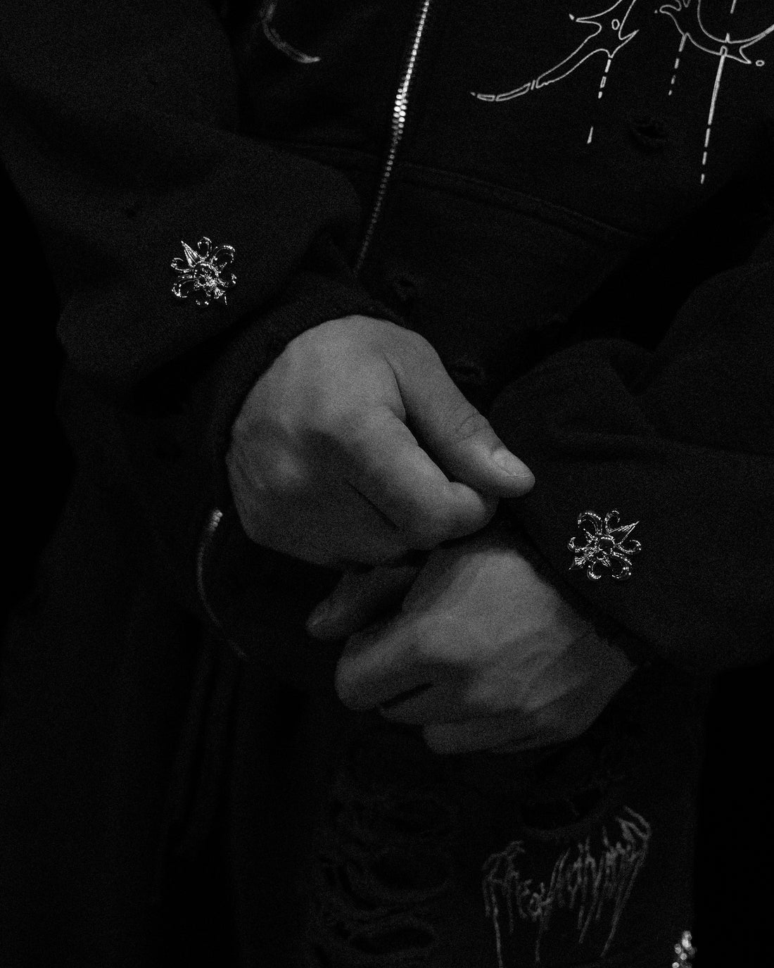 Mens Tarnished Zip-up Hoodie [ECLIPSE]