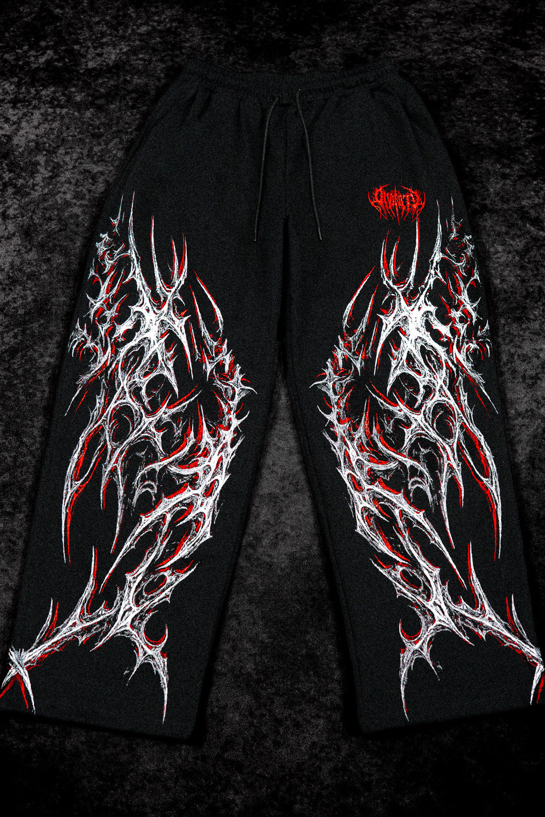 Blood Omen Banana Shape Uncuffed luxury sweatpants [HEAVENLY RED]