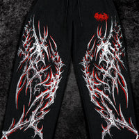 Blood Omen Banana Shape Uncuffed luxury sweatpants [HEAVENLY RED]