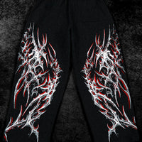 Blood Omen Banana Shape Uncuffed luxury sweatpants [HEAVENLY RED]