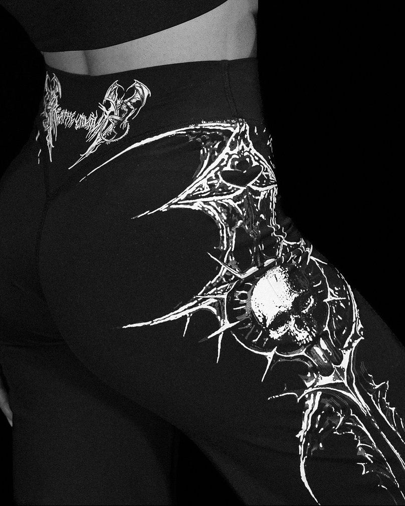 Womens Void Tech™ Shadow Heart Leggings [VOID BLACK]