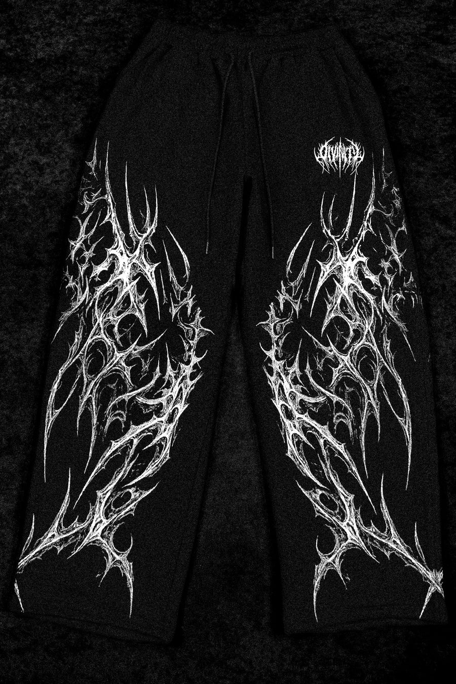 Blood Omen Banana Shape Uncuffed luxury sweatpants [VOID BLACK]