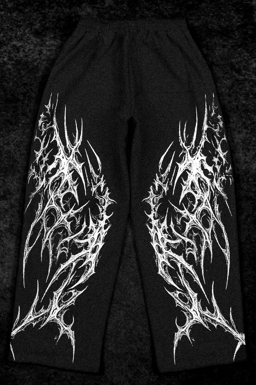 Blood Omen Banana Shape Uncuffed luxury sweatpants [VOID BLACK]