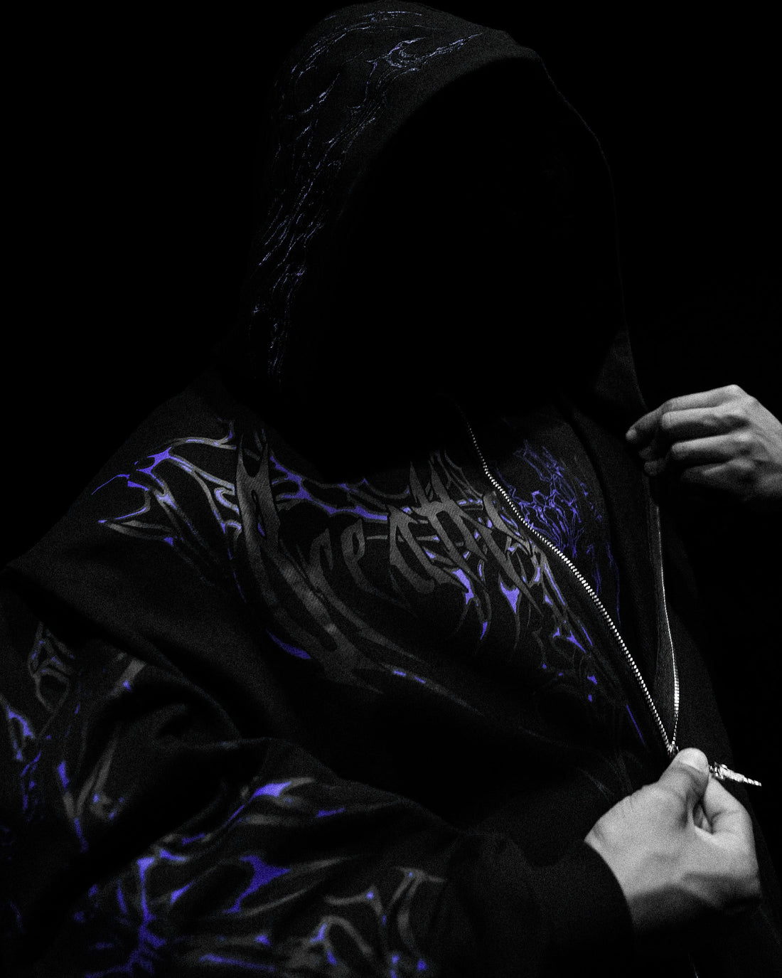 Shadow Monarch Oversized Zip-up Hoodie [DUSK]