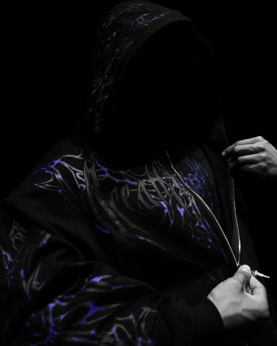 Shadow Monarch Oversized Zip-up Hoodie [DUSK]