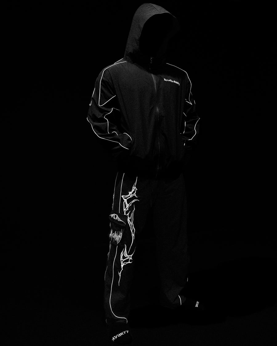 Cyber Uncuffed Cargo Trackpants [VOID BLACK]