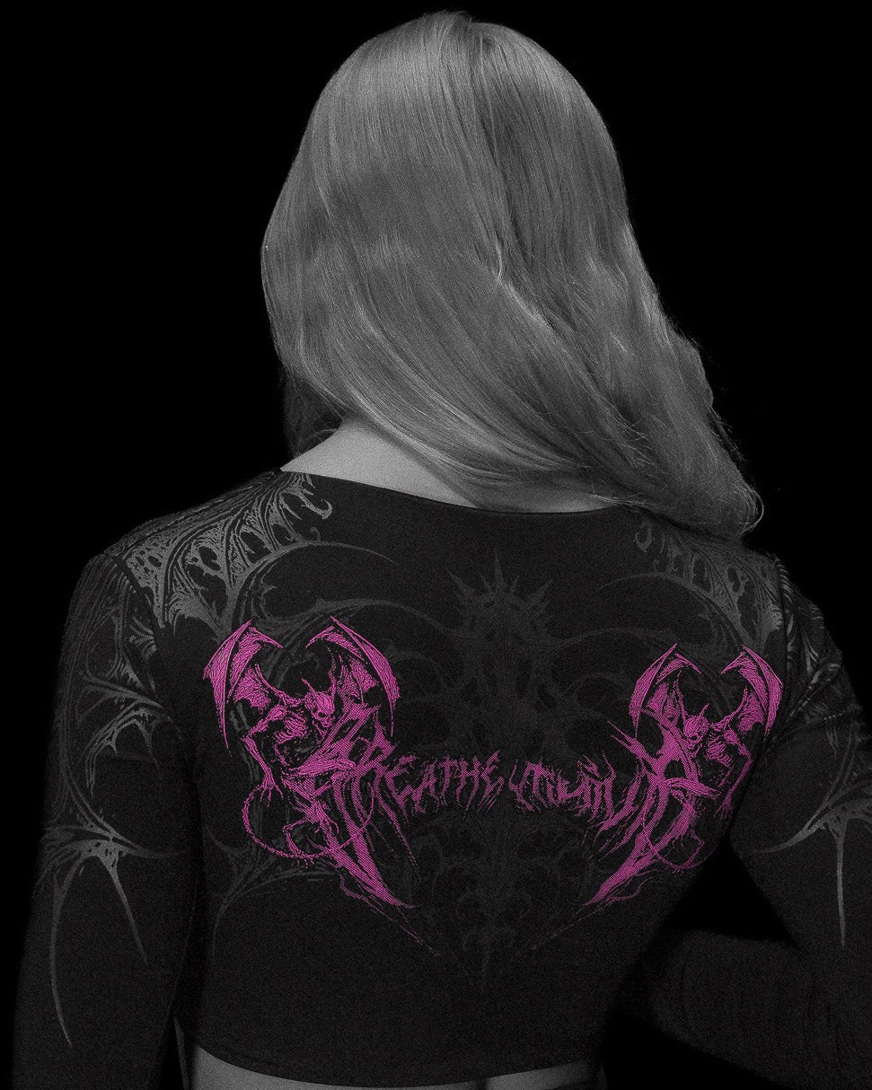 Womens Shadow Heart Twist Top [BLOSSOM PINK]