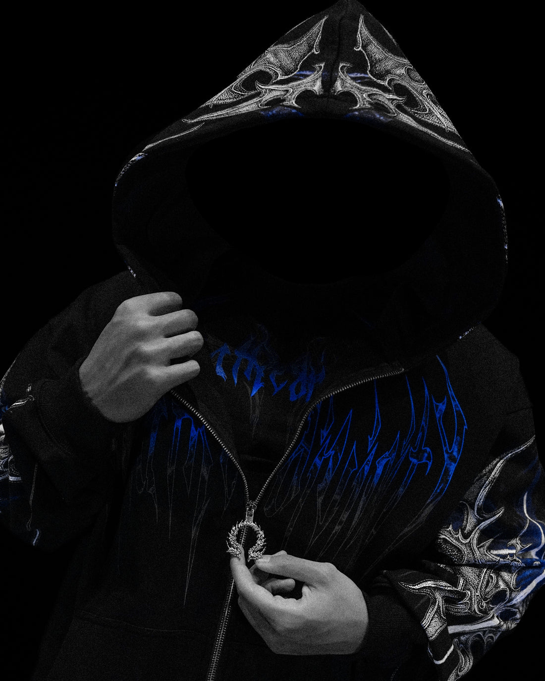 Death Blight Oversized Zip-Up Hoodie [PULSE]