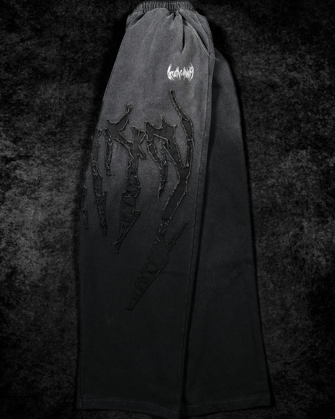 Destroyed Banana Shape sweatpants [SMOKE WASHED]