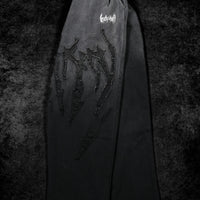 Destroyed Banana Shape sweatpants [SMOKE WASHED]