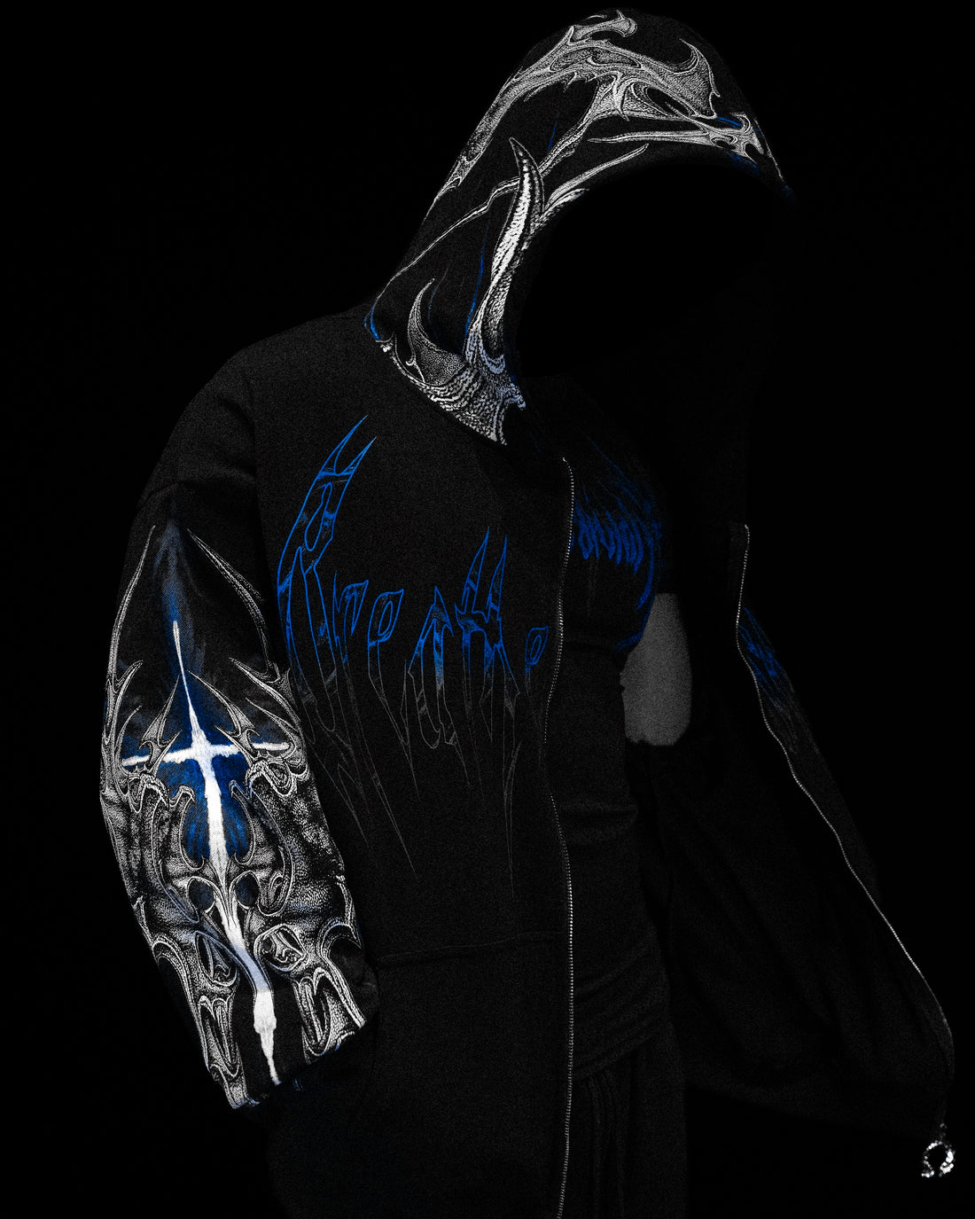 Death Blight Oversized Zip-Up Hoodie [PULSE]