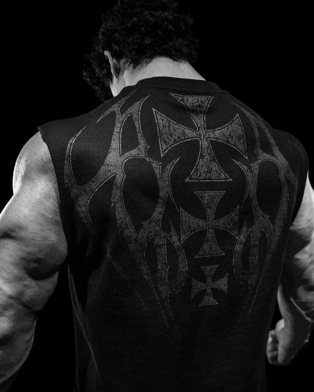 Armored Cut-off Tee [DARKNESS]