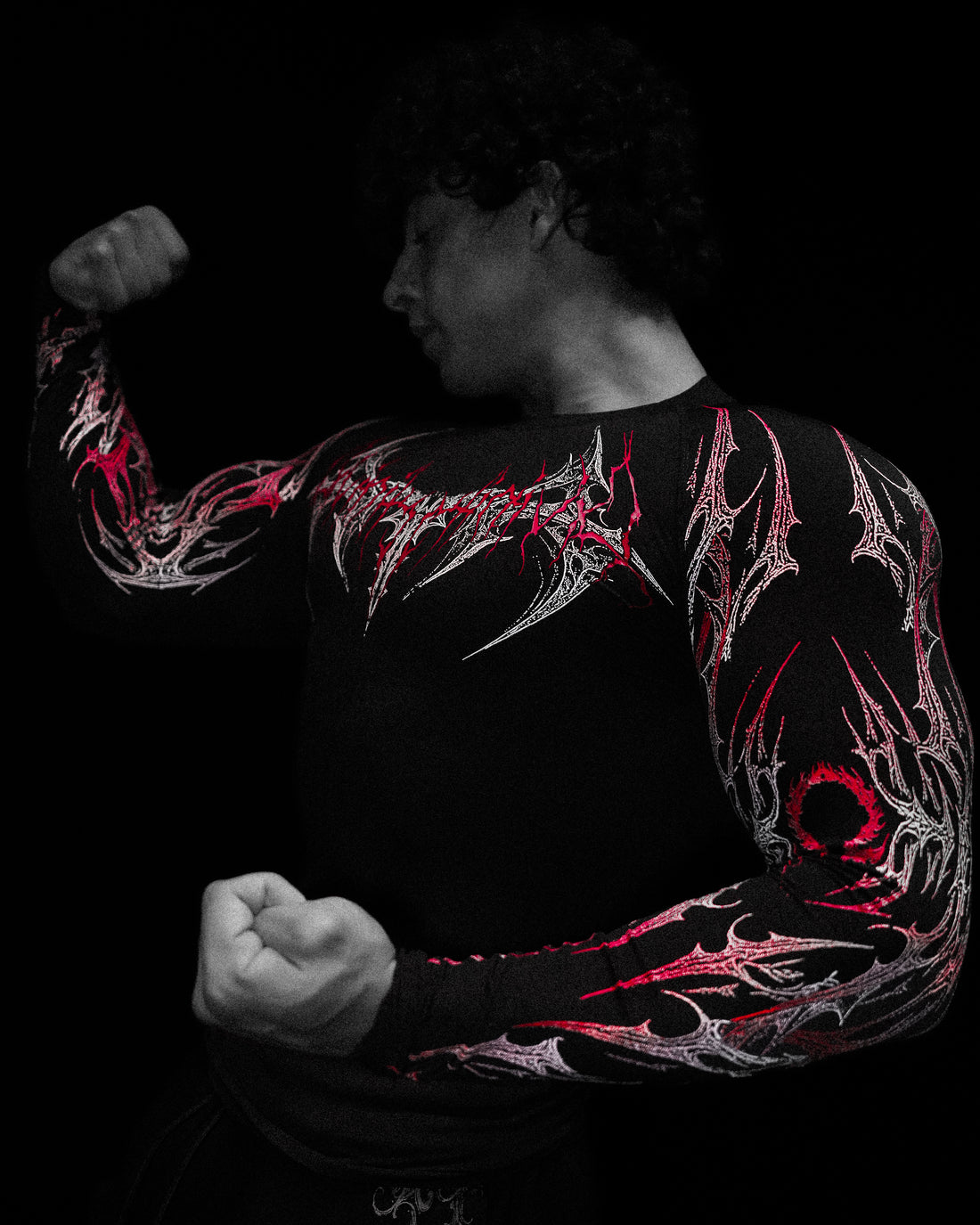 Void Tech™ Nightfall Longsleeve Compression [HEAVENLY RED]