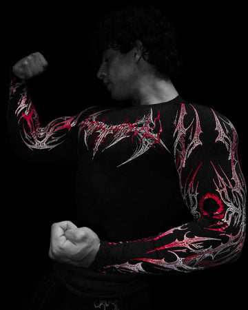 Void Tech™ Nightfall Longsleeve Compression [HEAVENLY RED]