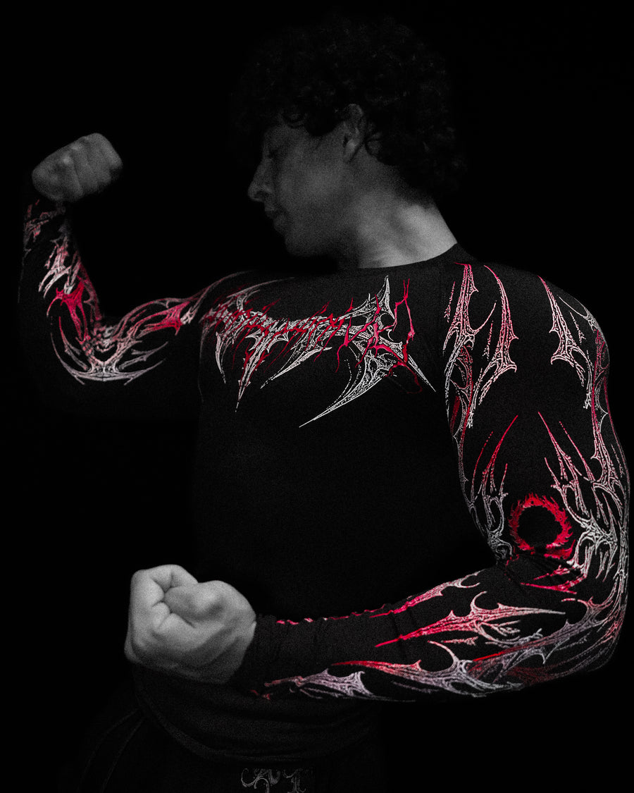 Void Tech™ Nightfall Longsleeve Compression [HEAVENLY RED]