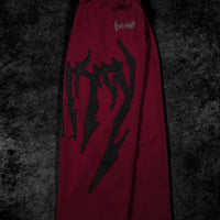 Destroyed Banana Shape sweatpants [CRIMSON]