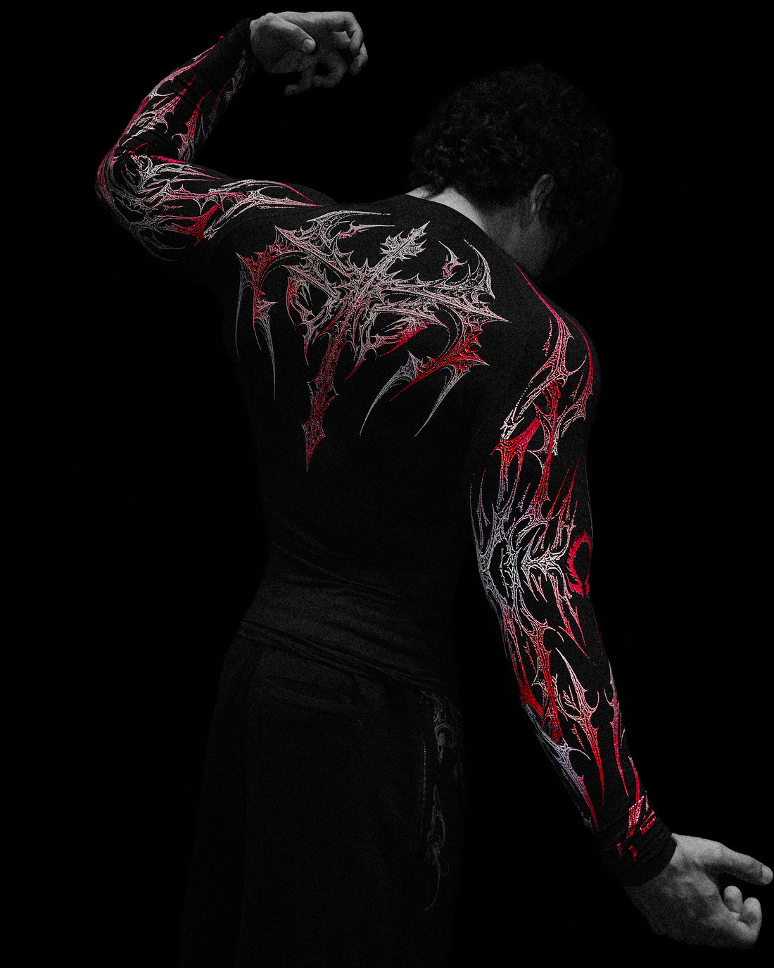 Void Tech™ Nightfall Longsleeve Compression [HEAVENLY RED]
